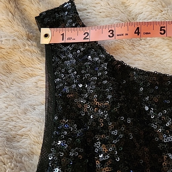 B Darlin SZ9 Navy Blue/Pale Pink Sequin Party Cocktail Dress - Picture 7 of 13